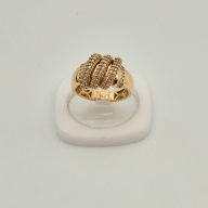 انگشتر نگین دار طرح مارپیچ - 2507