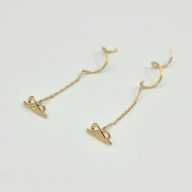 گوشواره کرلی طرح پاپیون - 2550