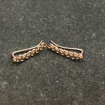 گوشواره طلا 18عیار گندمی - 937