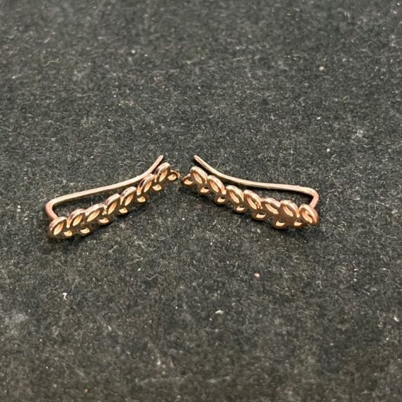 گوشواره طلا 18عیار گندمی - 937