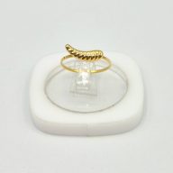 انگشتر مینیمال طرح برگ - 2992