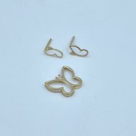 ست پلاک و گوشواره پروانه - 3371 - 3372