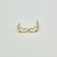 گوشواره میخی طرح پروانه - 3196