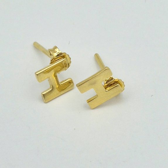 گوشواره میخی حرف H انگلیسی - 4333